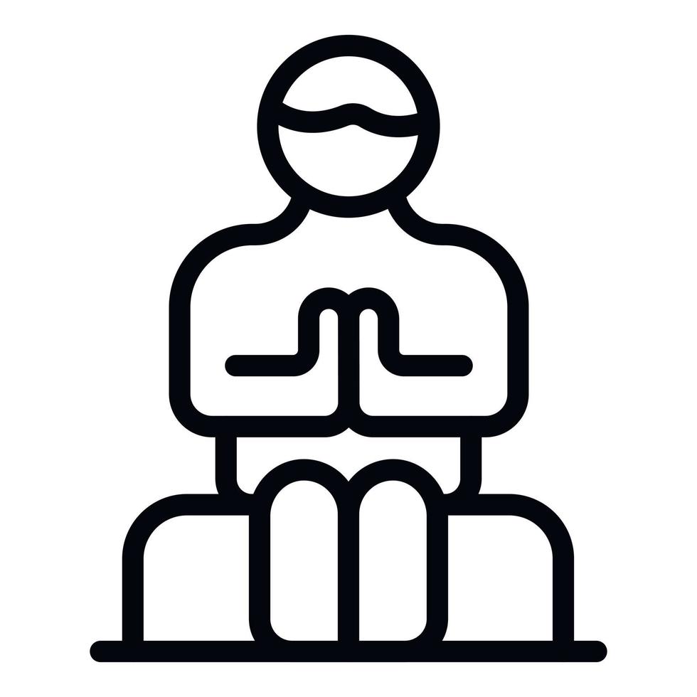 Homeless person icon outline vector. Poverty person vector