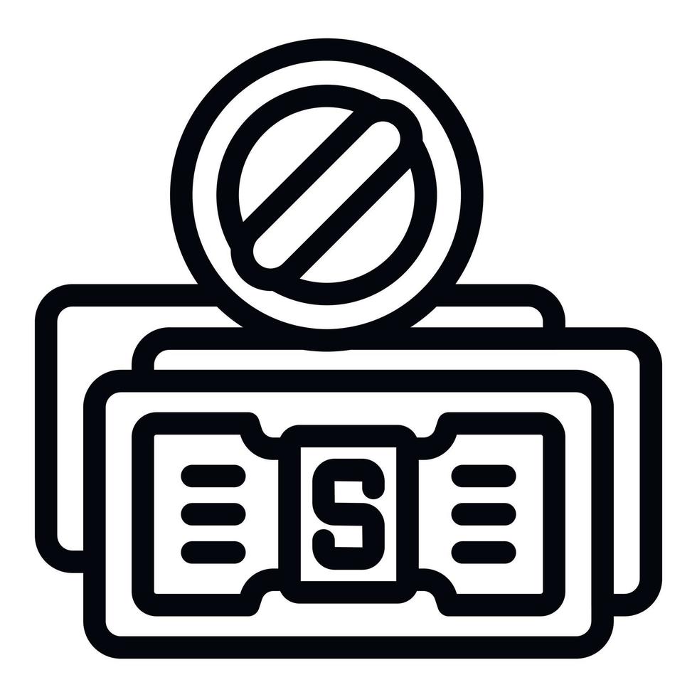 Poverty cash icon outline vector. Poor family vector