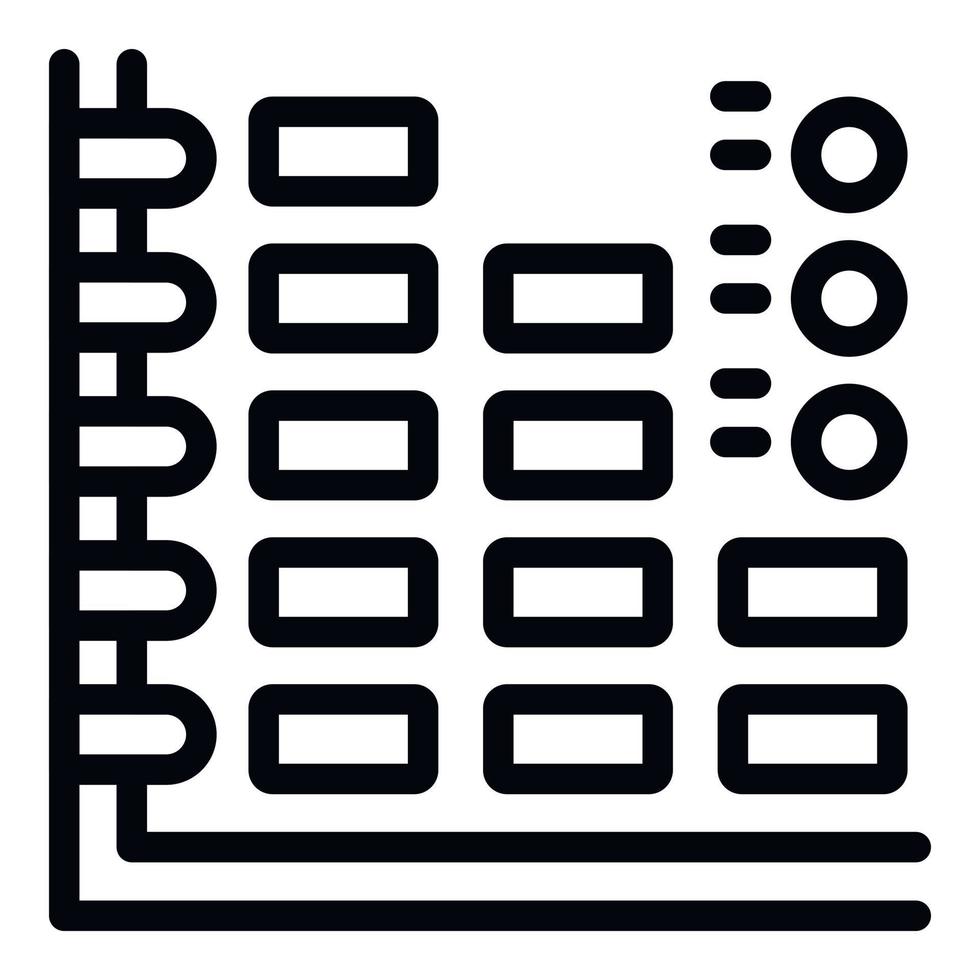 Poverty graph icon outline vector. Poor homeless vector