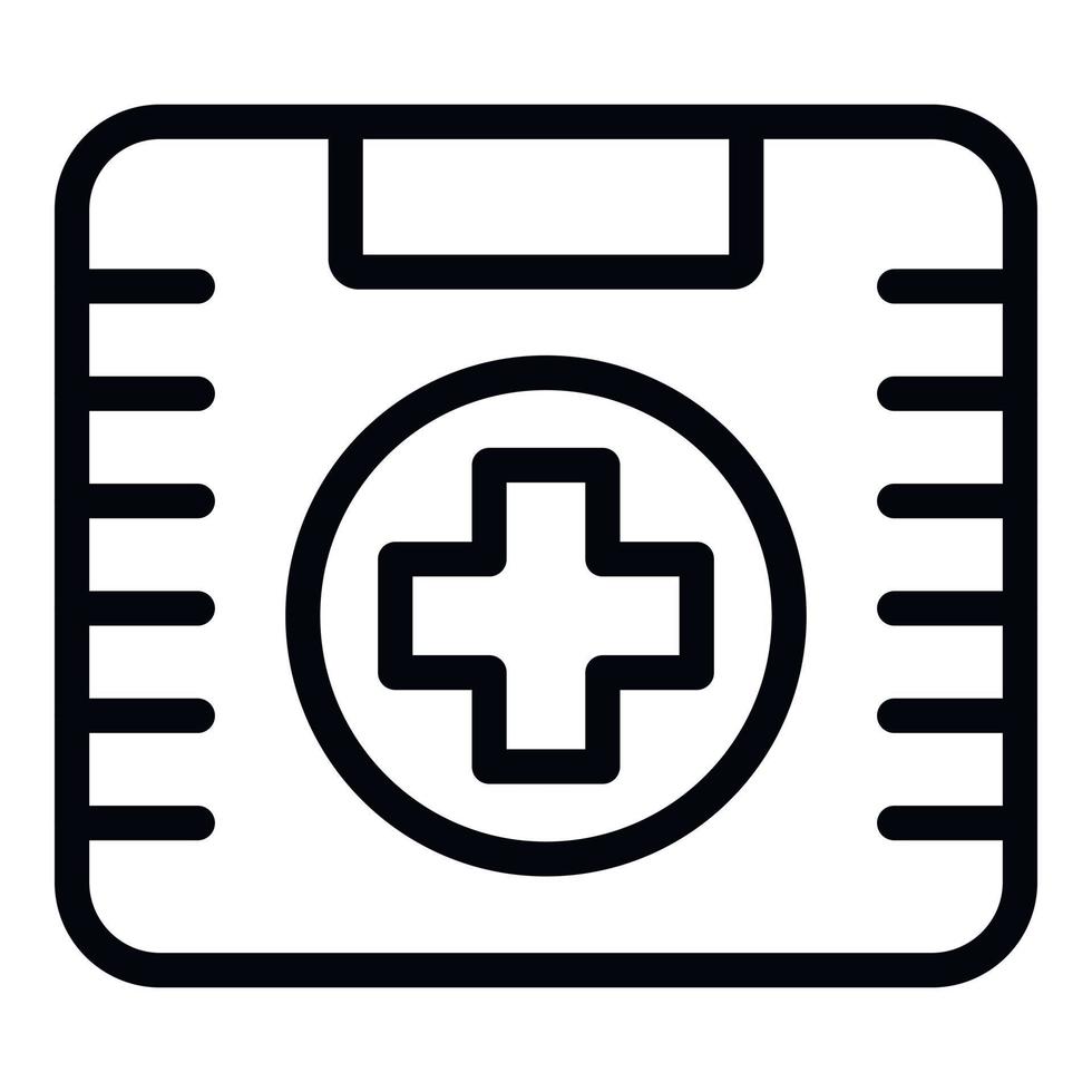 First aid kit icon outline vector. Money poverty vector