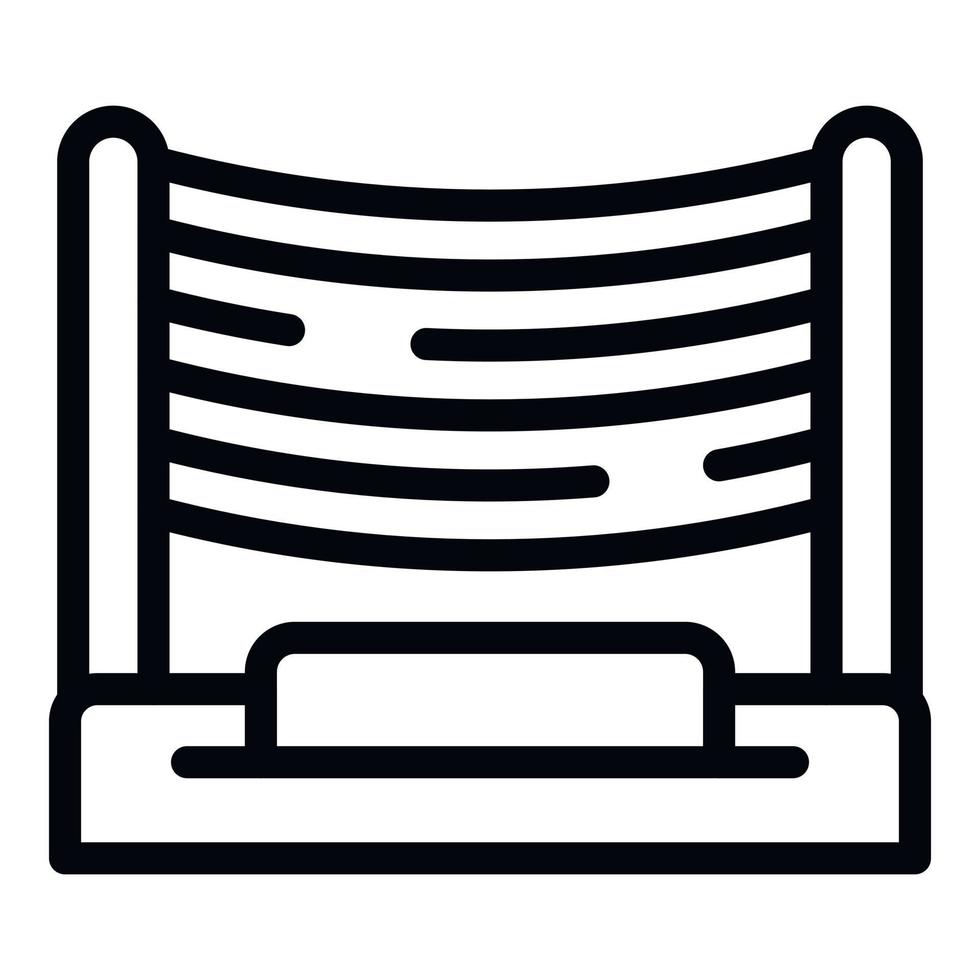 Champion ring icon outline vector. Boxing match vector
