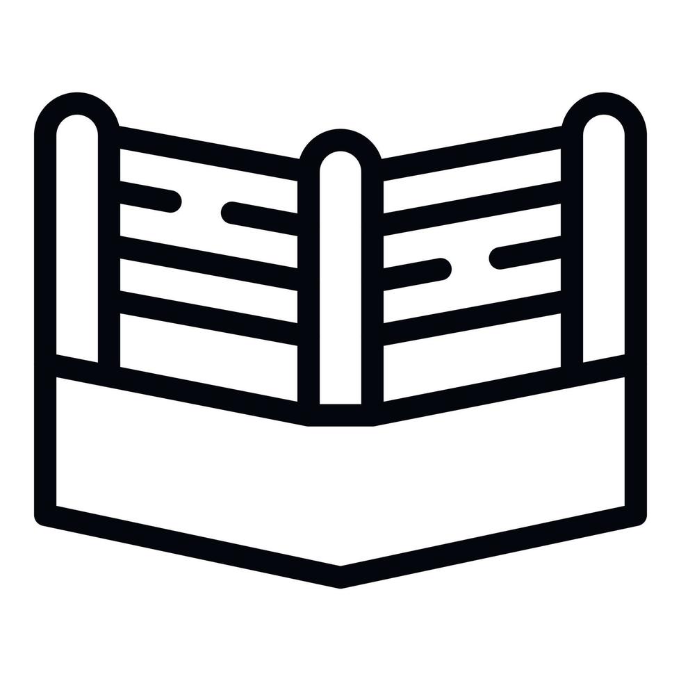 Champion knockout icon outline vector. Boxing arena vector