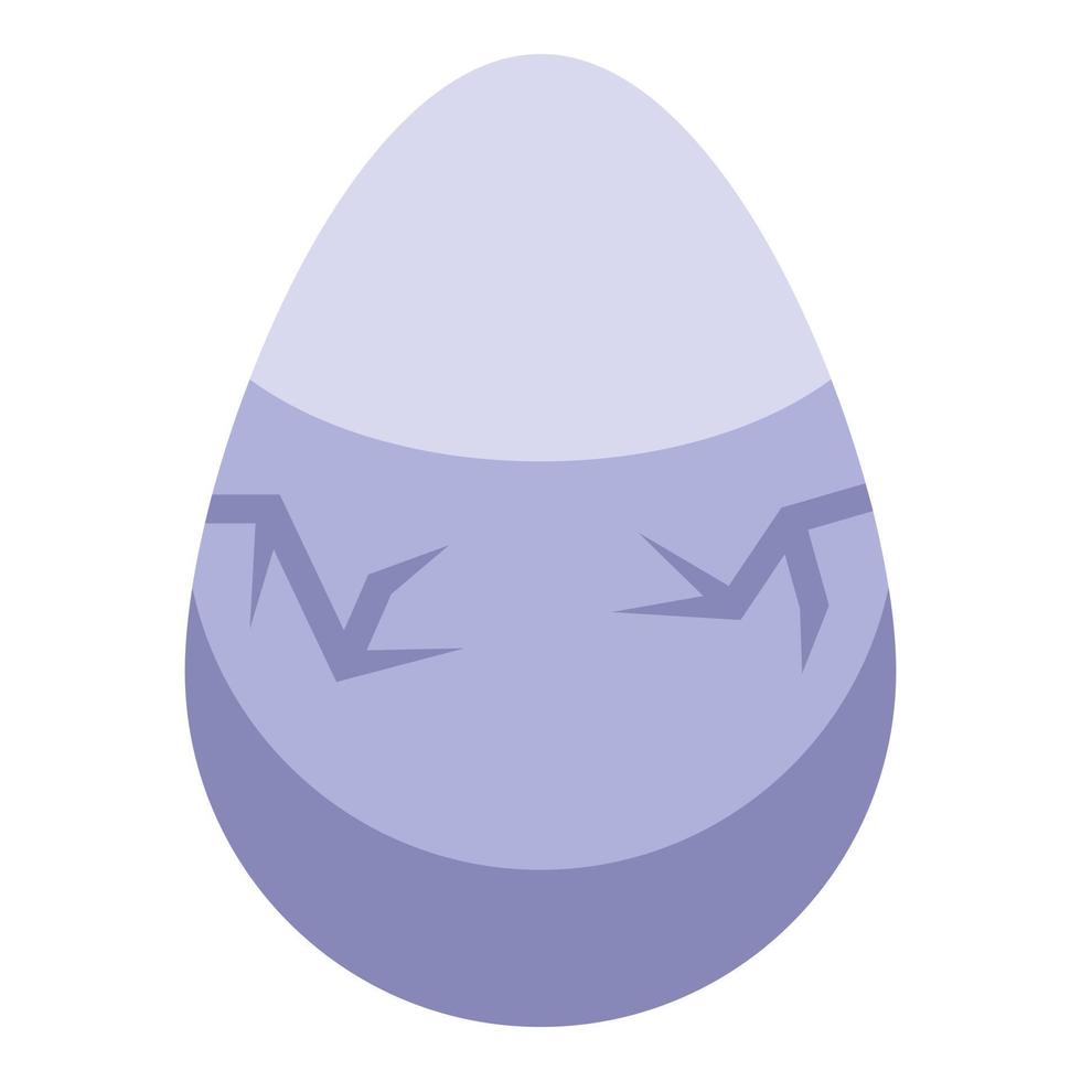 agrietado pollo huevo icono isométrica vector. Pascua de Resurrección pájaro vector