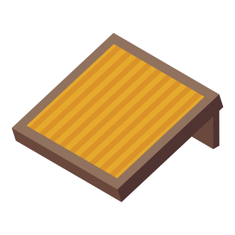 Cats scratching post icon isometric vector. Cat house vector