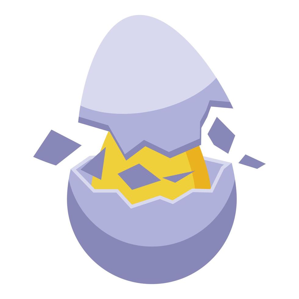 Baby farm icon isometric vector. Chick egg vector