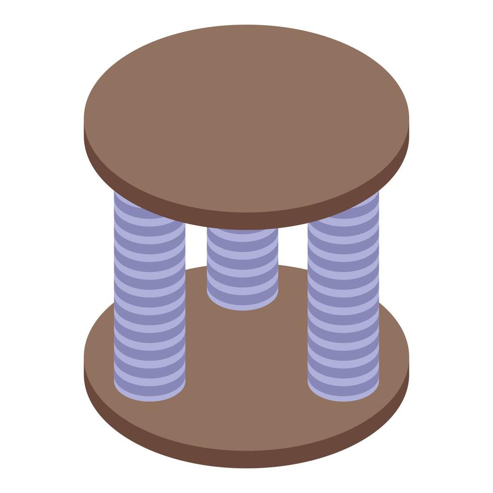 Kitten toy icon isometric vector. Cat post vector