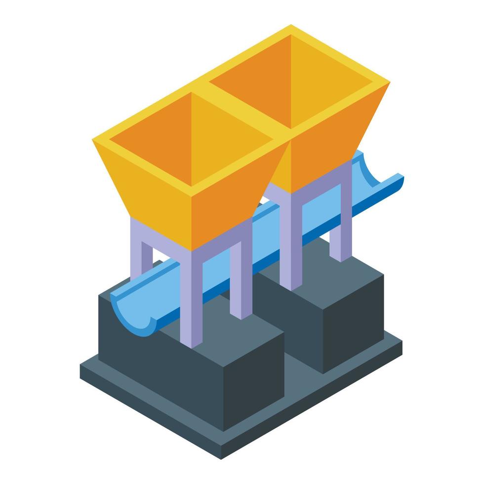 Cement line icon isometric vector. Mixer machine vector