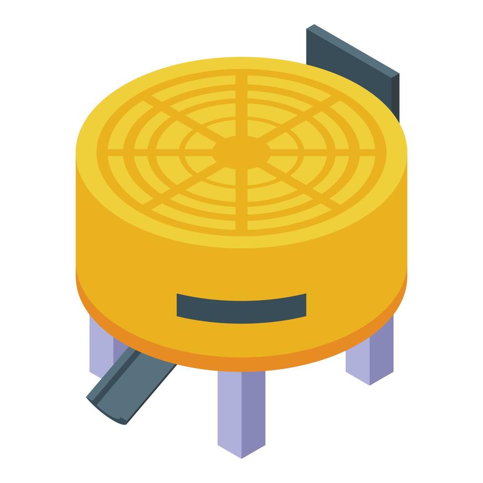 Electric cement mixer icon isometric vector. Concrete machine vector