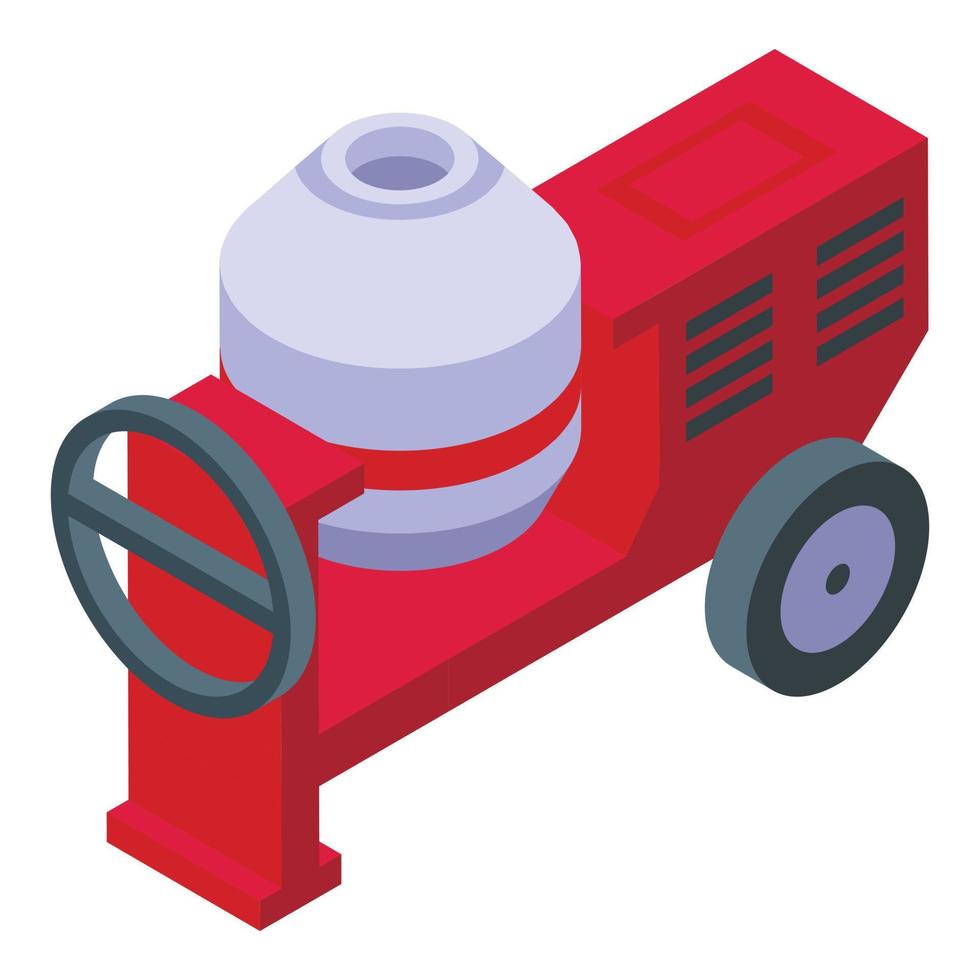 Cement mixer machine icon isometric vector. Concrete mix vector