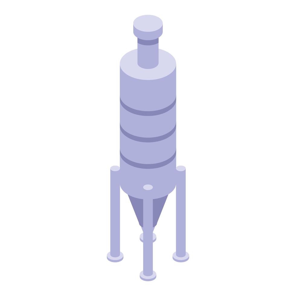 Cement tank icon isometric vector. Mixer machine vector
