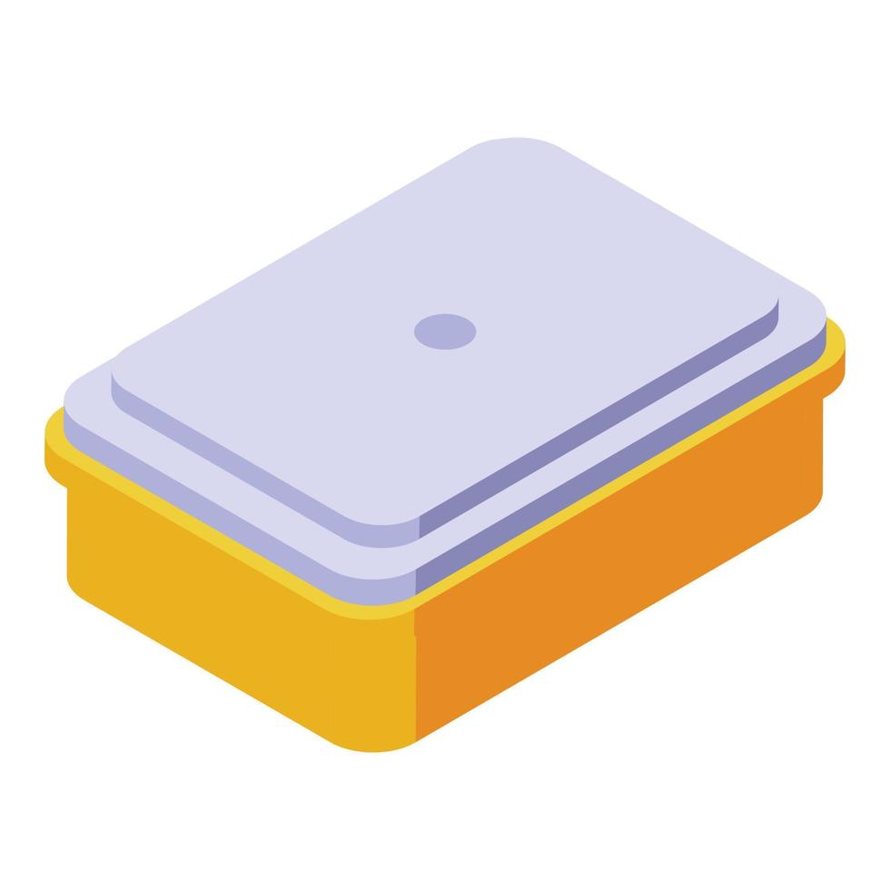 Baking pot icon isometric vector. Dish pan vector