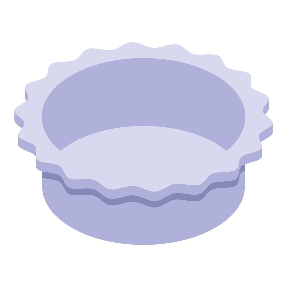 Cake pan icon isometric vector. Metal baking vector