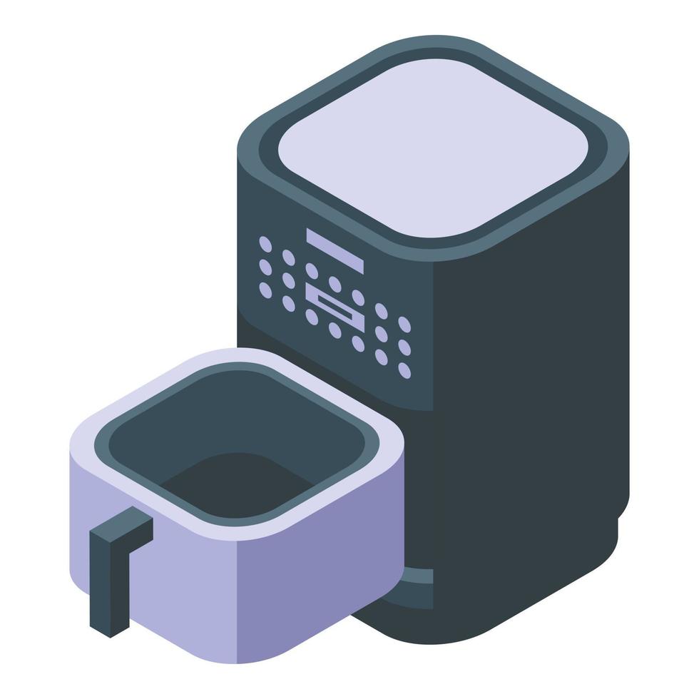 Hot air fryer icon isometric vector. Home cook vector