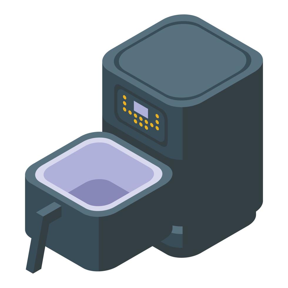Air fry icon isometric vector. Home cook vector