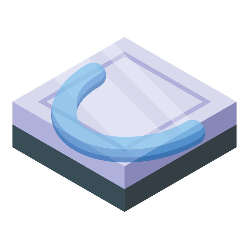 Mouthguard icon isometric vector. Dental guard vector