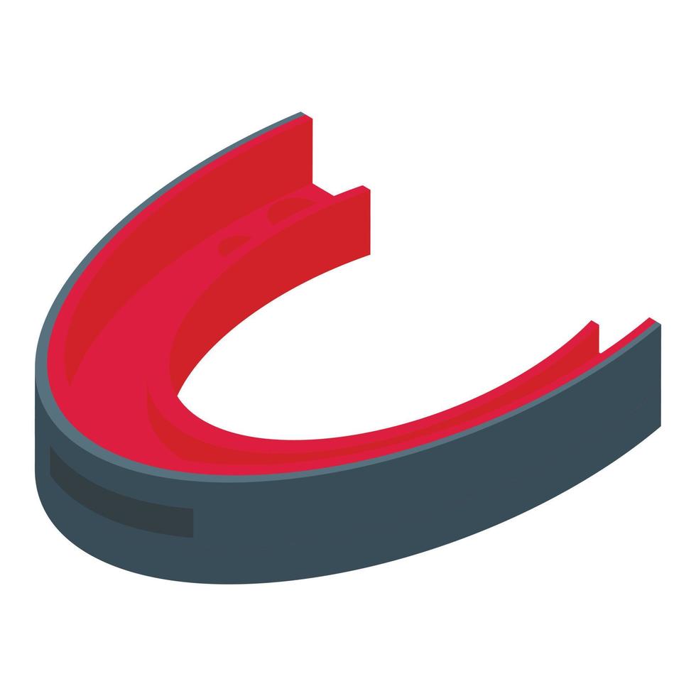 Mma mouthguard icon isometric vector. Dental guard vector