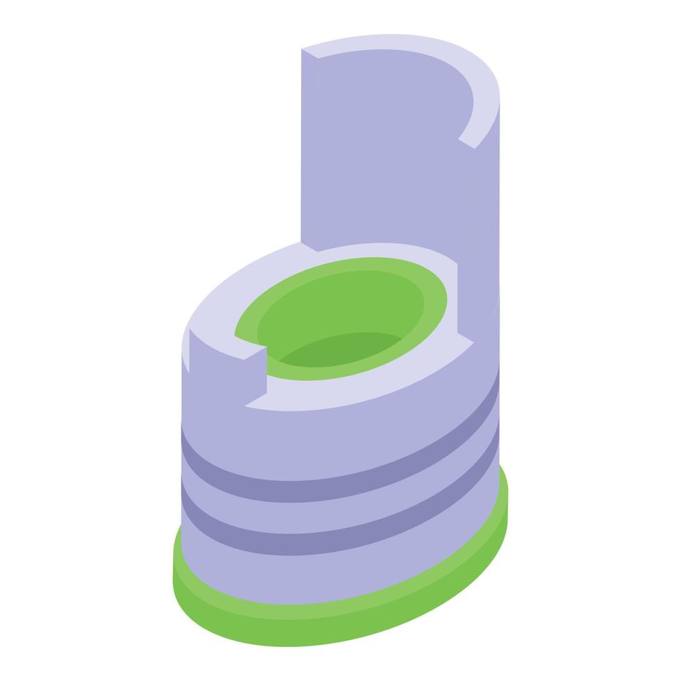 Baby toilet icon isometric vector. Child training vector