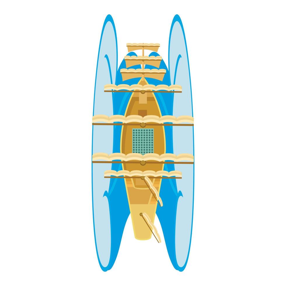 icono de velero vector isométrico. viejo barco de mar con vela blanca y ola oceánica