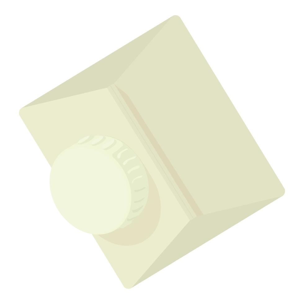 Leche paquete icono isométrica vector. blanco cerrado lechería producto paquete parte superior ver vector