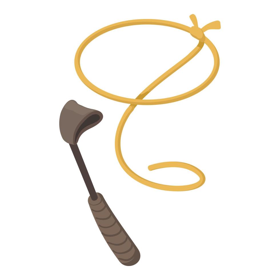 Horse equipment icon isometric vector. Black jockey stick and wild west
