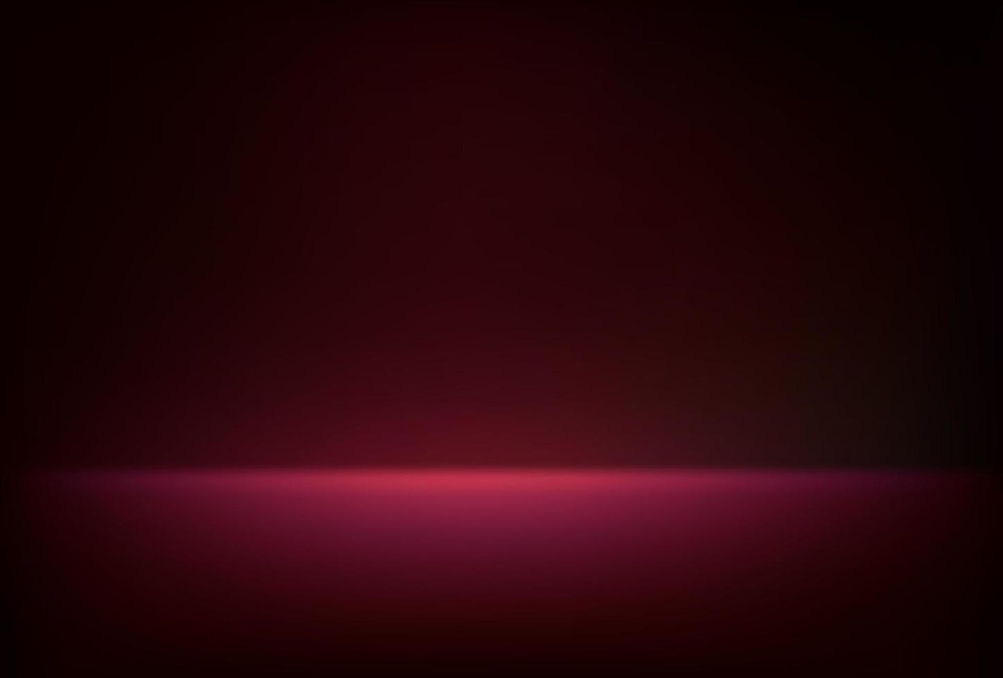 Abstract illuminated empty dark red room. Design template. 3d vector background