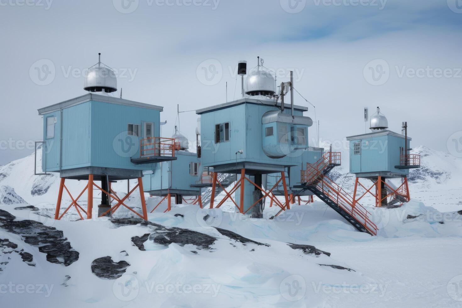 Antarctica science station icy image photo