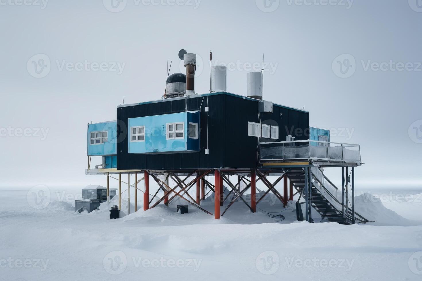 image of Antarctica science station research station photo