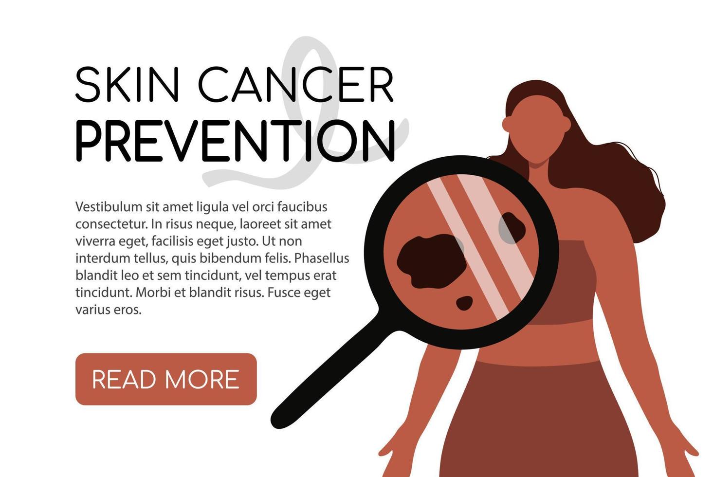 Melanoma and skin cancer prevention vector illustration