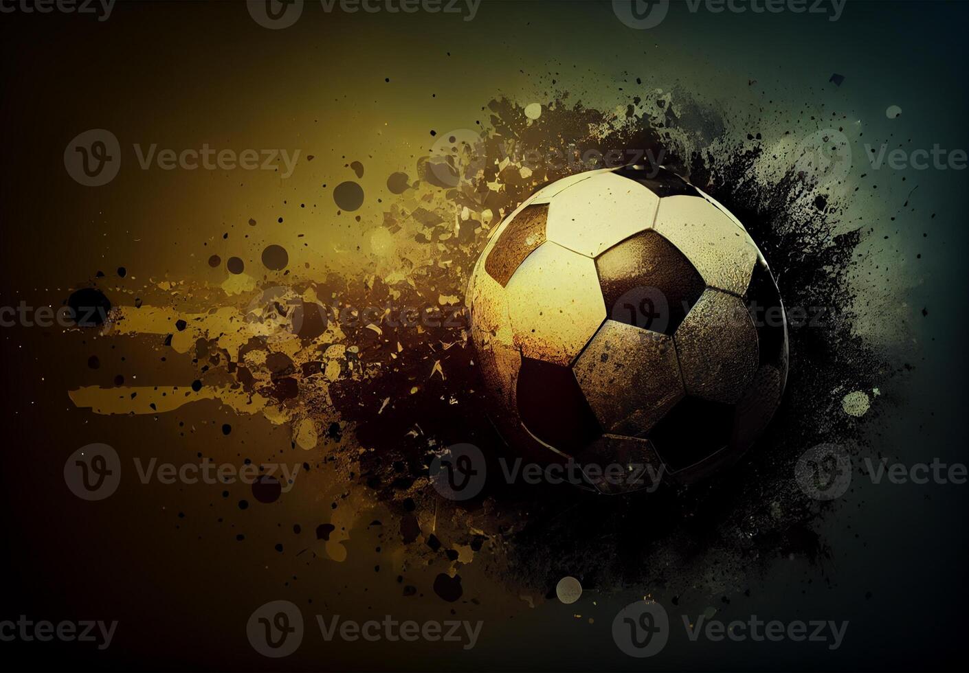 Abstract sports poster soccer ball - image photo