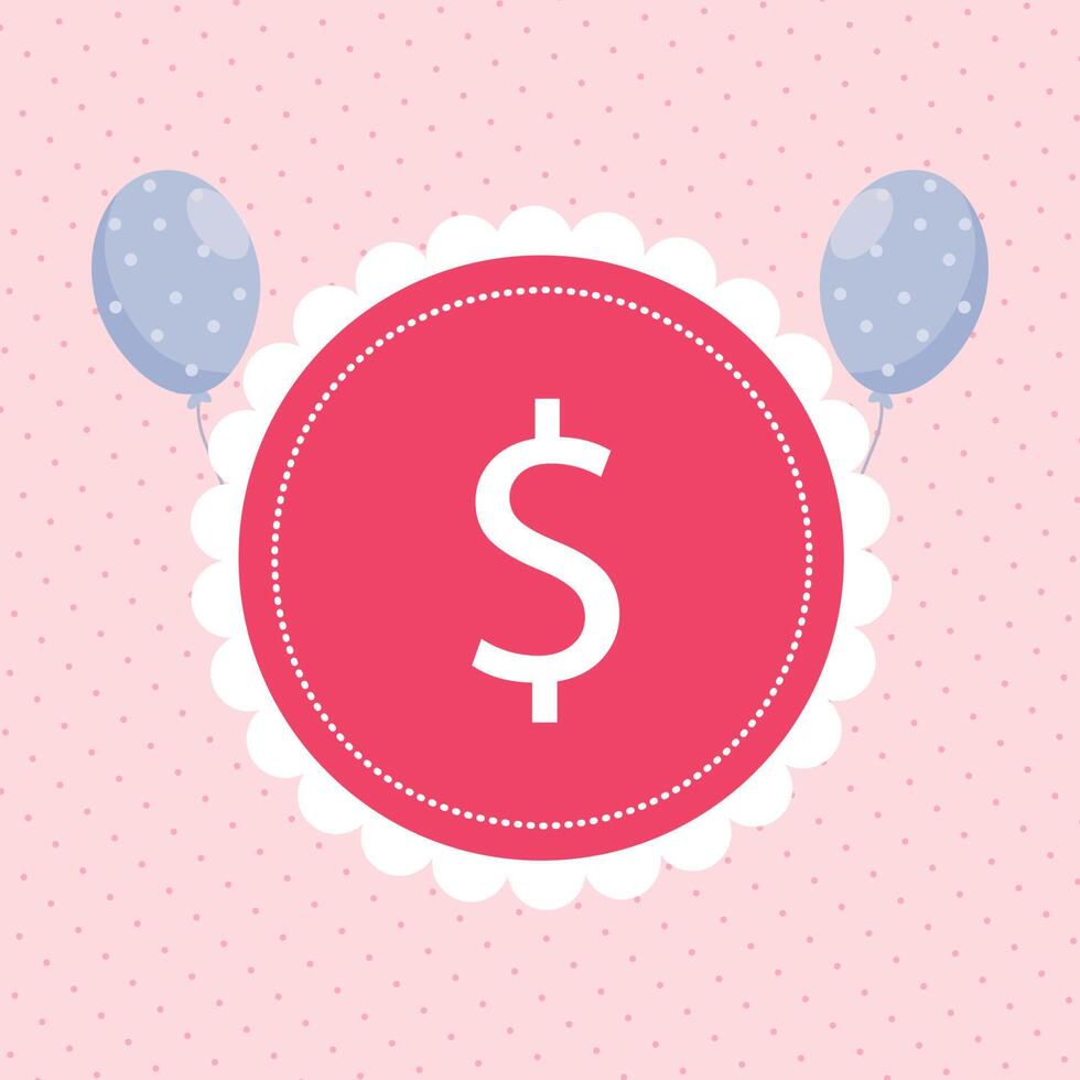 Dollar sign Design with balloon 22594494 Vector Art at Vecteezy