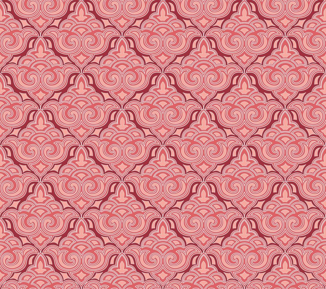 resumen floral sin costura textil modelo. florecer embaldosado oriental étnico antecedentes. Arábica ornamento con asiático flor motivo. bueno para tela, textil, fondo de pantalla o paquete antecedentes diseño. vector