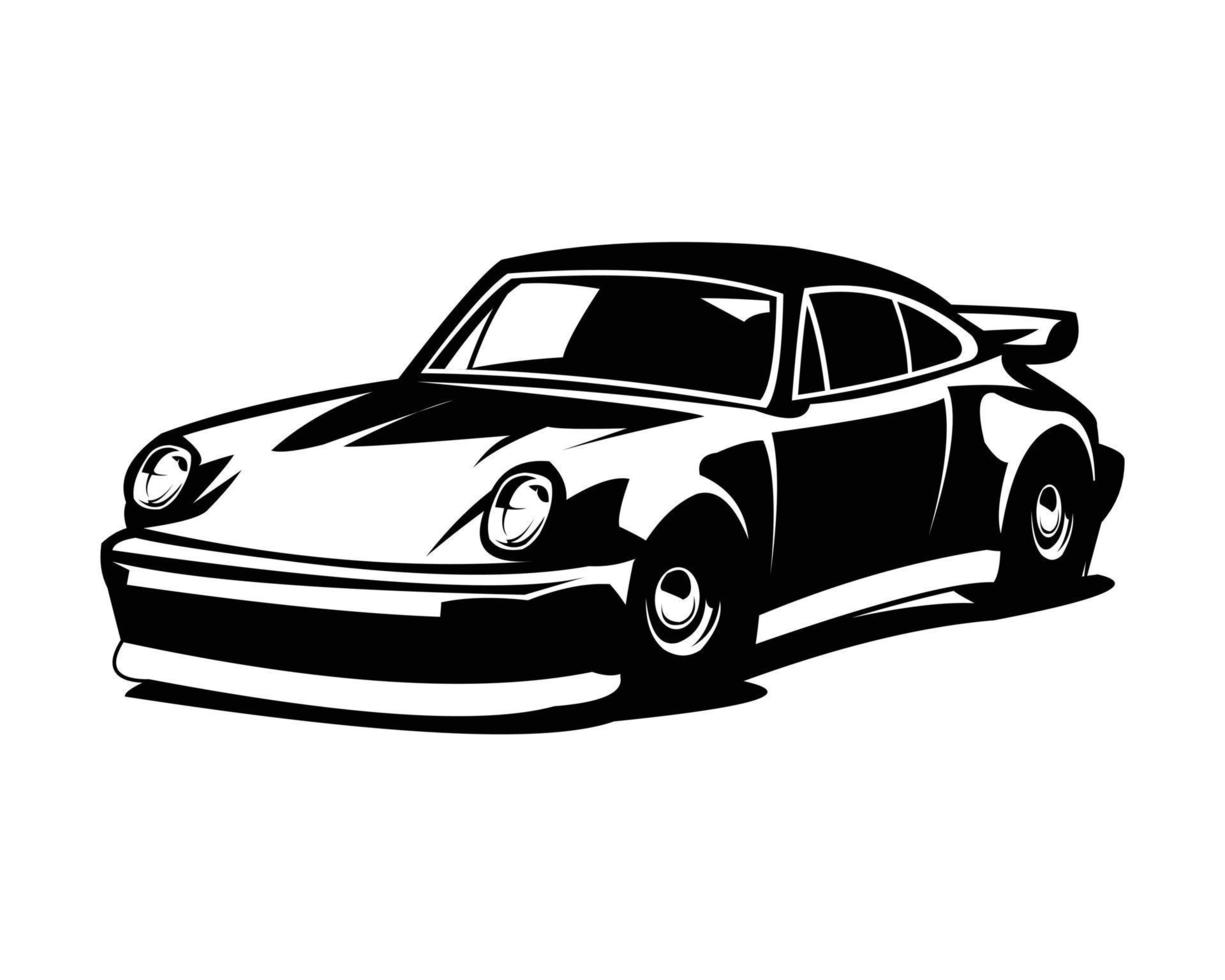 europeo coche aislado en blanco antecedentes. mejor para logotipos, insignias, emblemas, iconos, disponible en eps 10 vector