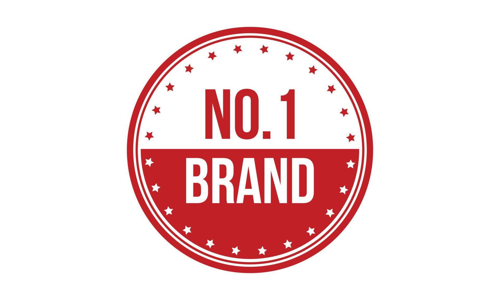 No.1 Brand Rubber Stamp. Red No.1 Brand Rubber Grunge Stamp Seal Vector Illustration - Vector