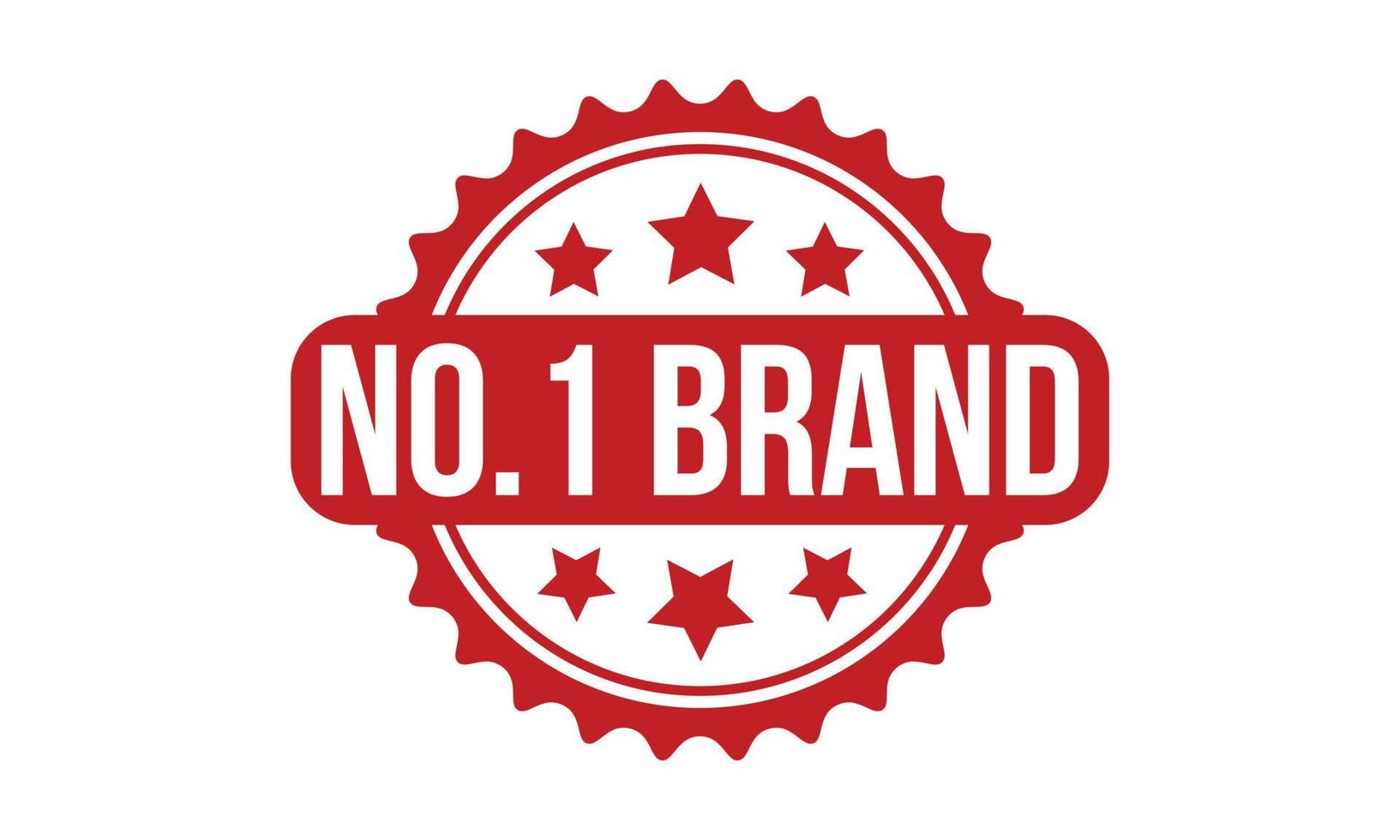 No.1 Brand Rubber Stamp. Red No.1 Brand Rubber Grunge Stamp Seal Vector Illustration - Vector