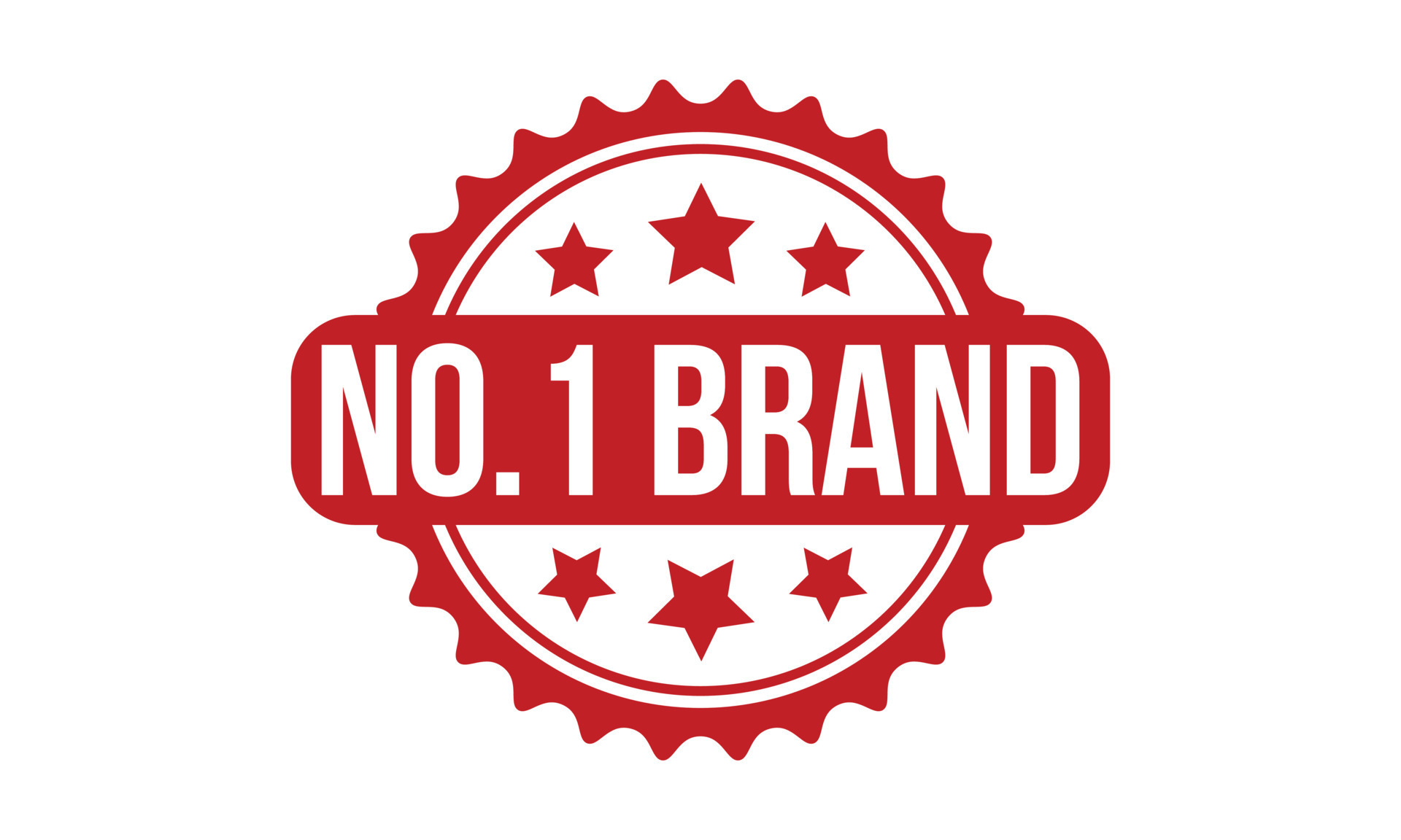 No.1 Brand Rubber Stamp. Red No.1 Brand Rubber Grunge Stamp Seal Vector