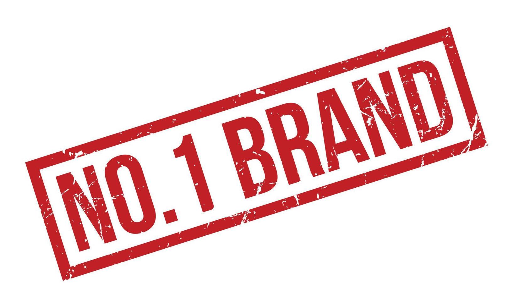 No.1 Brand Rubber Stamp. Red No.1 Brand Rubber Grunge Stamp Seal Vector Illustration - Vector