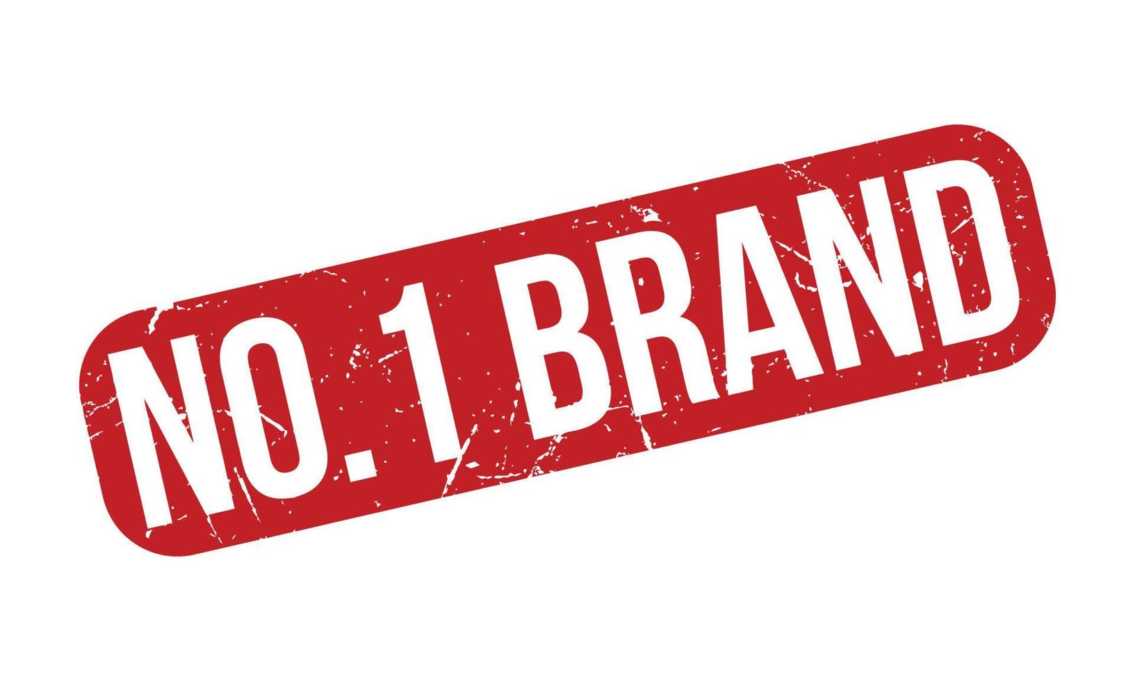 No.1 Brand Rubber Stamp. Red No.1 Brand Rubber Grunge Stamp Seal Vector Illustration - Vector