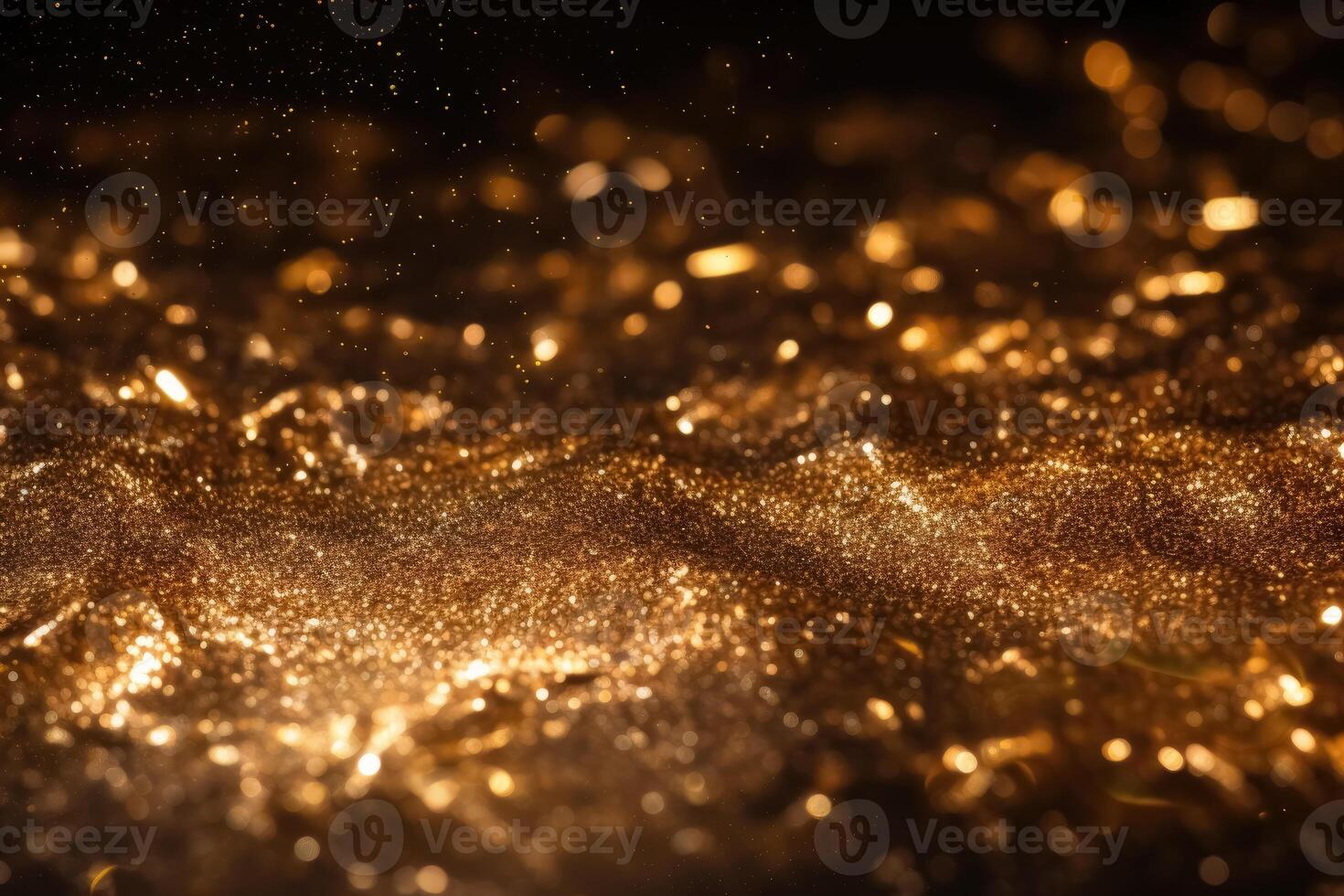 Golden glitter background created with technology. photo