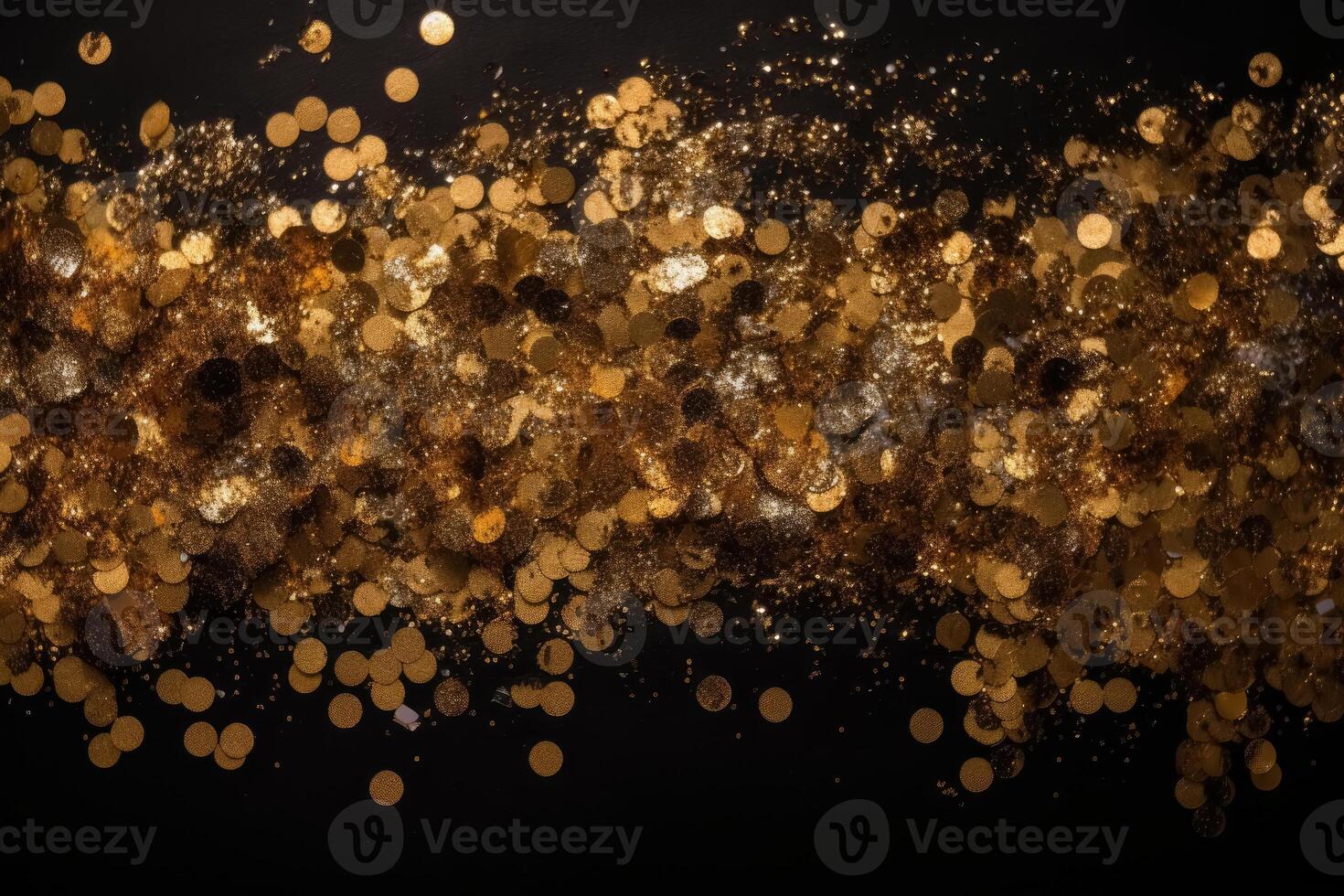 Golden glitter background created with technology. photo