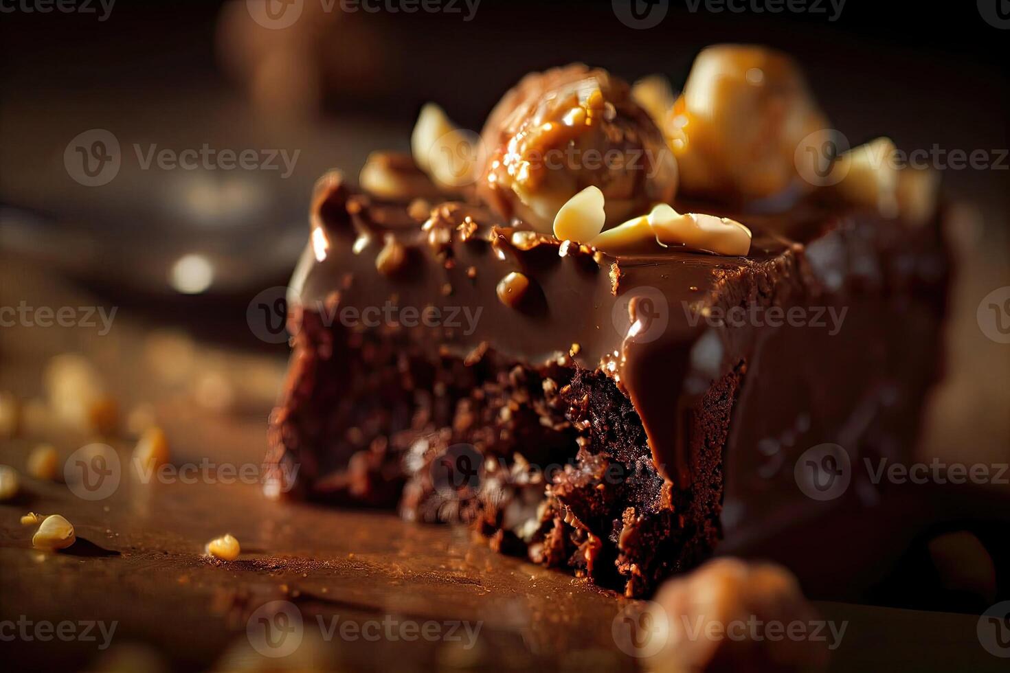 A stack of chocolate brownies on white background, homemade bakery, and dessert. Bakery, confectionery concept. Chocolate spongy brownie cakes with walnuts. . photo