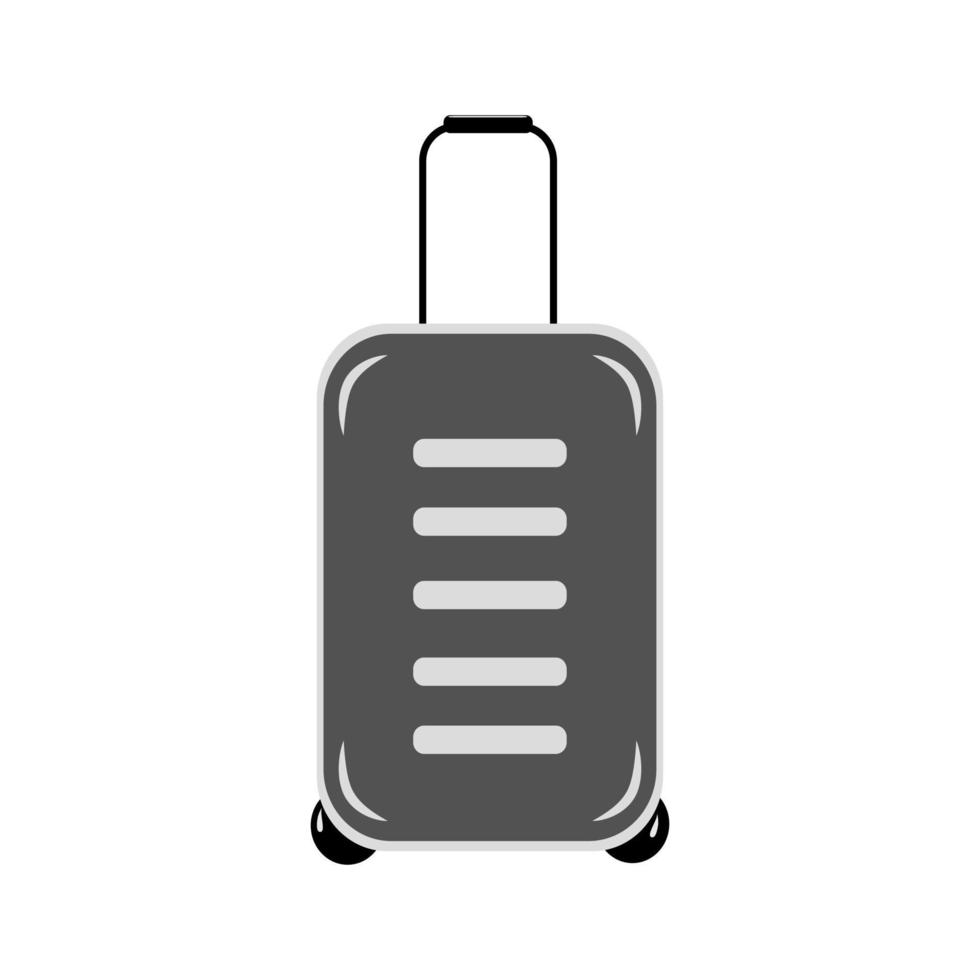 A travel suitcase in grayscale. International customs day. Happy World tourism day. Suitcase day. vector
