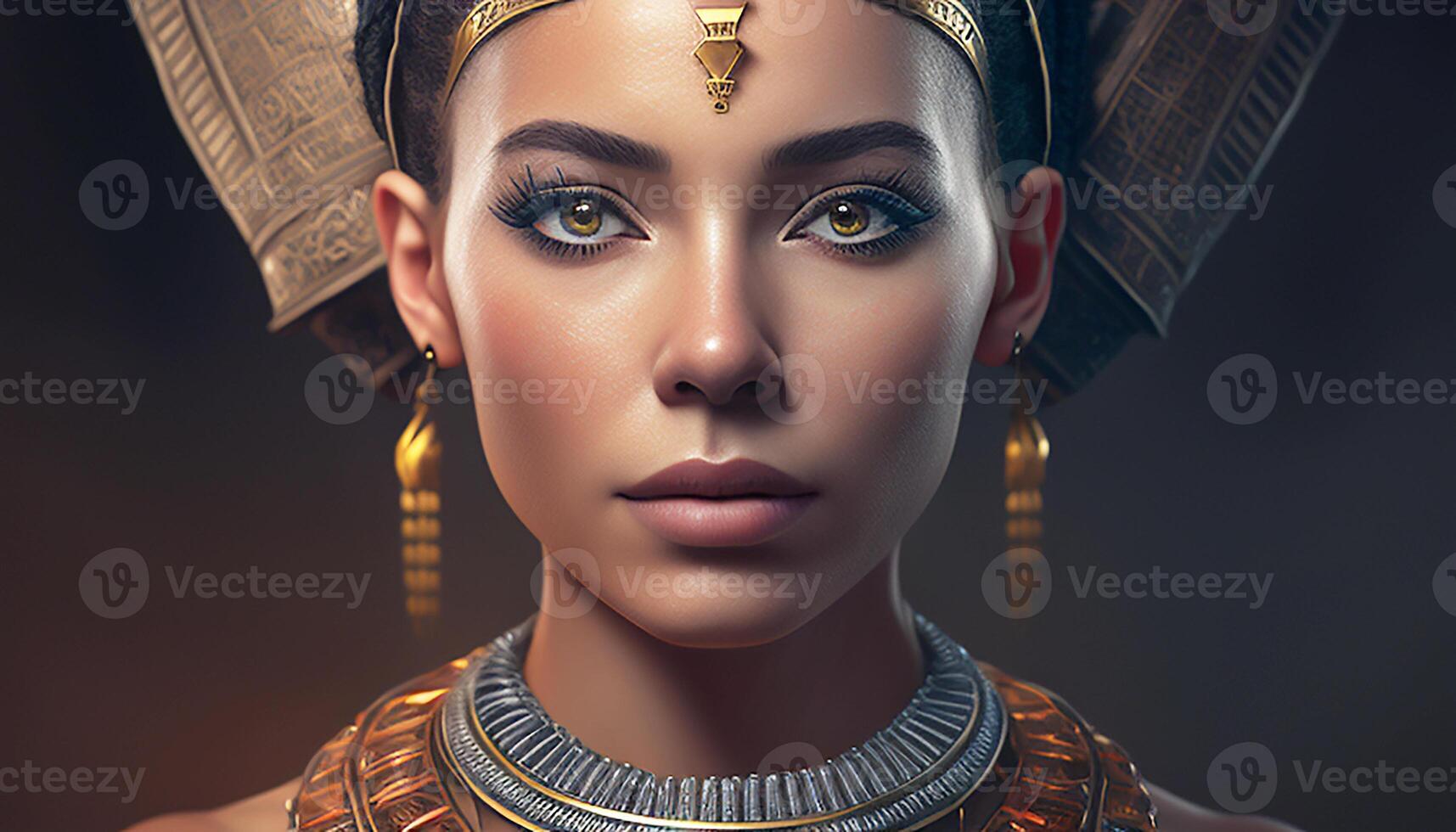 Sekhmet, portrait of a woman queen of ancient Egypt. photo