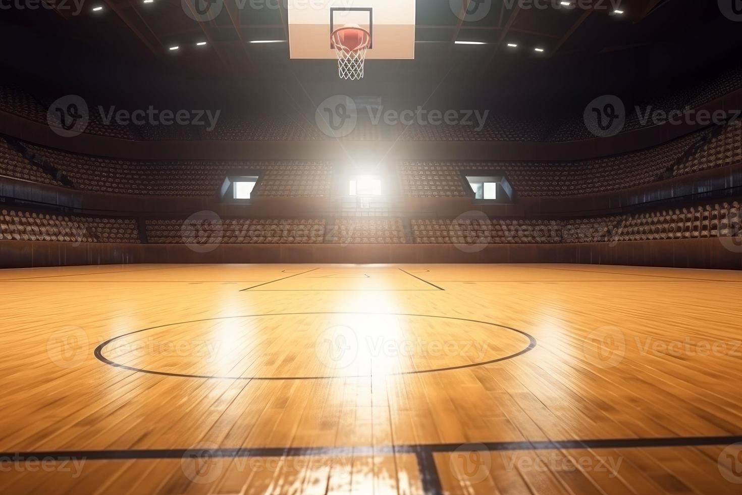 Basketball sport clean court. Generate Ai photo
