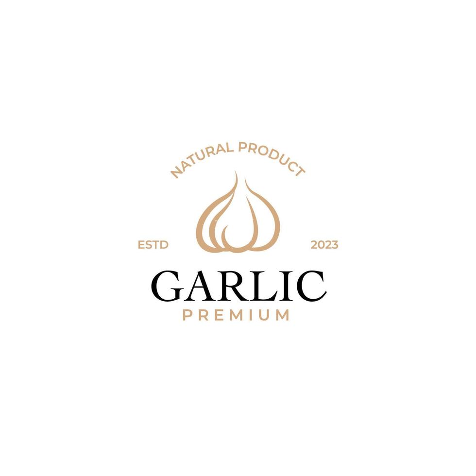 Vector garlic logo design concept illustration idea