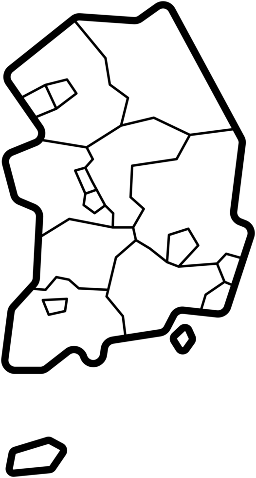 drawing of south korea map. png