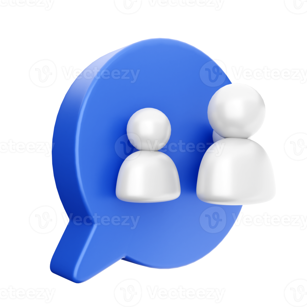 3d group chat social media png