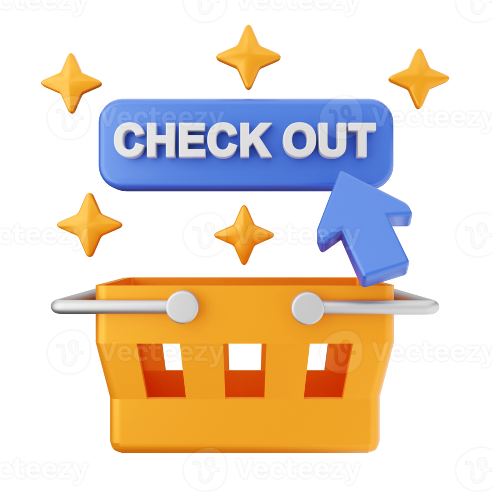 3d shopping basket online shop png