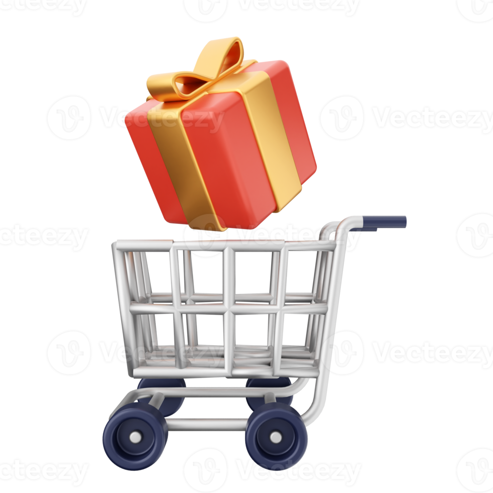 3d shopping cart online shop png