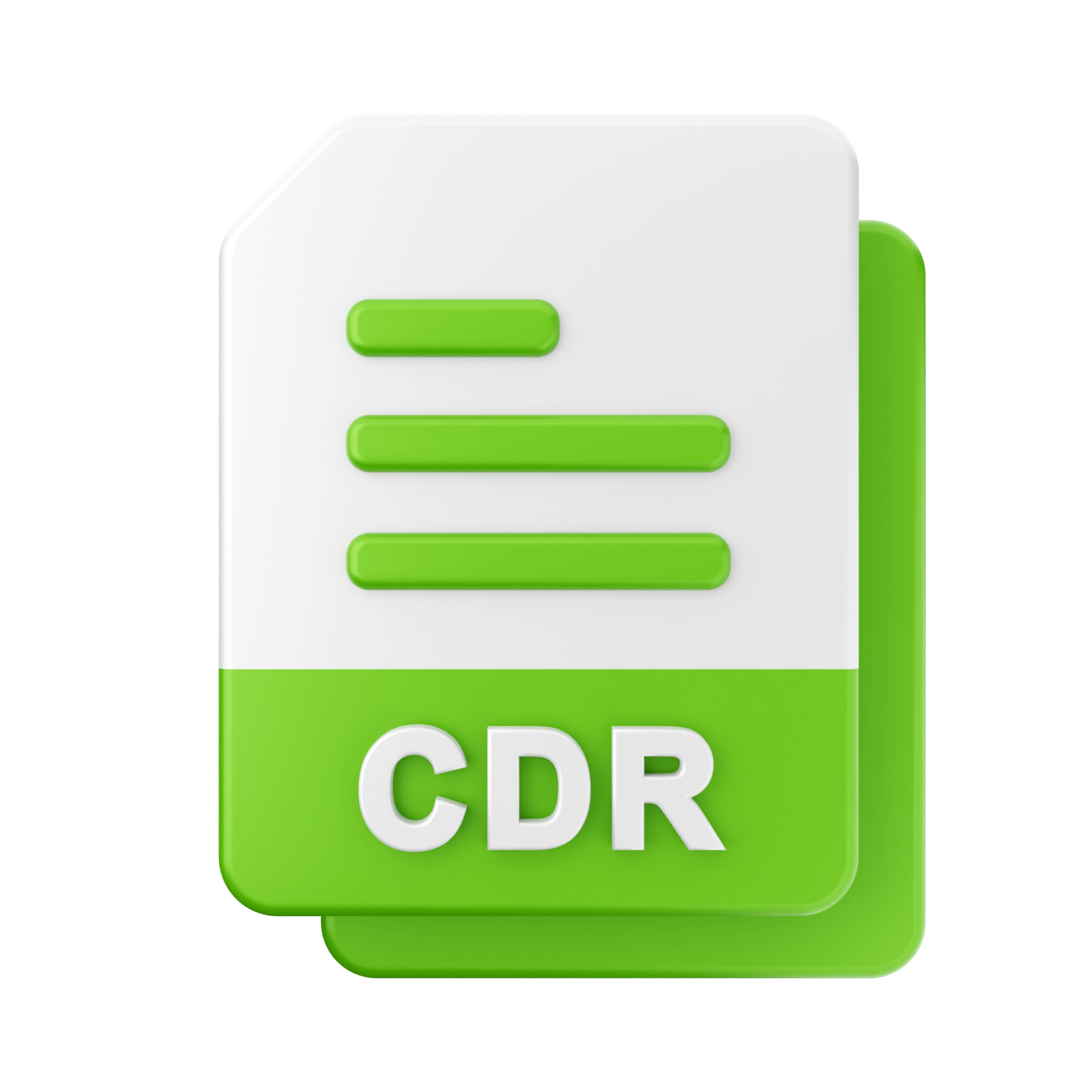 3d file CDR icon illustration 22597188 PNG