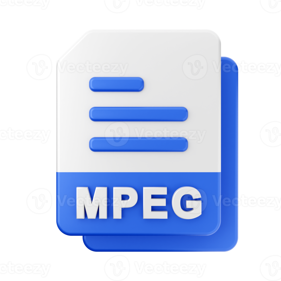 3d file MPEG icon illustration png